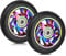 Yungeln 2 Stück 110mm Stunt Scooter Ersatzräder 110 x 24mm 88A Vollreifen mit ABEC-9 Lager kompatibel für meisten Stuntscooter und Kickscooter