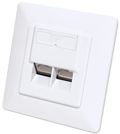 Intellinet 2-Port Cat6a 10G RJ45-Unterputzdose STP weiß