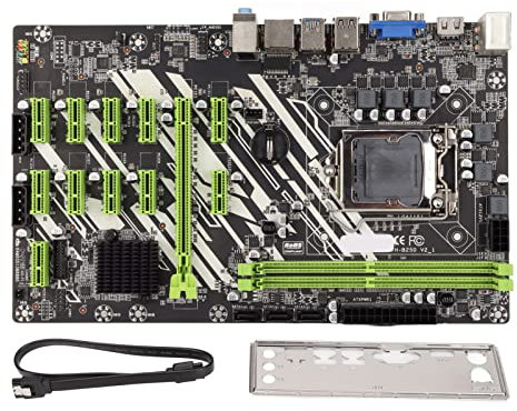 Mining Mainboard, Computer Motherboard Gigabit LAN 2 Kanal DDR4 3 SATA3.0 VGA Schnittstelle Unterstützt IntelCoreTM, für Pentiume
