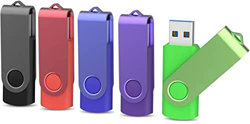 KOOTION USB-Stick 3.0, 64 GB, 64 GB, USB 3.0, günstiger USB-Stick für PC, TV, Auto, Player, Xbox one (64 GB - 3.0, mehrfarbig)