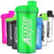 Freak Athletics Protein Shaker Bottle 700ml - Shaker for Protein Shakes - BPA Free Shaker Bottle (Green Transparent/Green Lid)