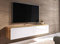 DecoInParis Meuble TV Contemporain en chêne et Blanc avec LED 2 Portes Malorie - 180 cm