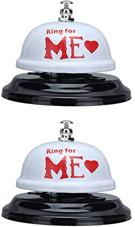 Campana dei pasti, 2 pezzi Campana da tavolo in acciaio inossidabile Campana da bar Campana pressata a mano Scrivania Cucina Bancone dell'hotel Reception Ristorante Bar Anello per campanello di chiama