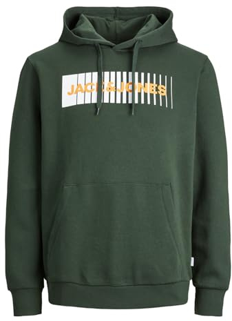 Bestseller A/S Men's Jjecorp Logo Sweat Hood Play Noos Sweatshirt, Mountain View, XL