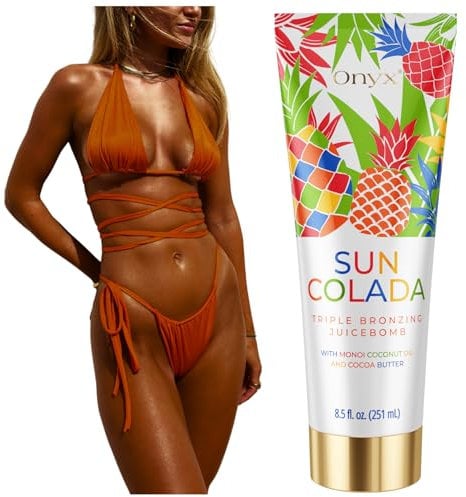 Onyx Suncolada Solarium Creme | Weiße Bräunungscreme | Bronze Lotion & Bräunungsbeschleunige Sonnenstudio & Außenbräune Creme für Schnelle Bräune | Pflegende Body Lotion | Feuchtigkeitsspendende Haut