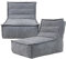 Icon Dolce Sitzsack-Liege für Erwachsene, Dunkelgrau, 2er-Pack, Flauschiger Cord Stoff, Riesen Sitzsack Cord mit Füllung, Bean Bag Chair, Bequemer Sessel Wohnzimmer, Lounge, Schlafzimmer, Büro