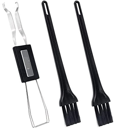 Keycap Puller Switch Puller Stainless Steel Keycap Removal Tool with 2Pcs Keyboard Cleaning Brush for Mechanical Keyboard