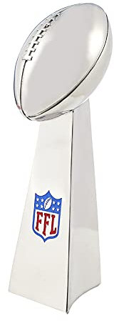 Fantasy Fußball Trophäe – 10,2 cm Edelstahl Meisterschaft Trophäe – Fantasy League Winner's Cup Lombardi Trophy (FFL Trophy)
