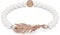 Swarovski Nice Armband, Rosé Vergoldetes Perlenarmband mit Feder-Motiv und Strahlenden Swarovski Kristallen