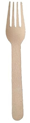 1000 Fourchettes jetables en bois 165 mm compostables et biodégradables