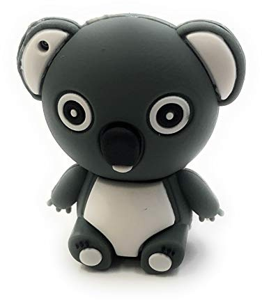 Onwomania Koala Bär niedliches Tier Grau Funny USB Stick 128 GB USB 3.0 Speicherstick USB-Datenträger