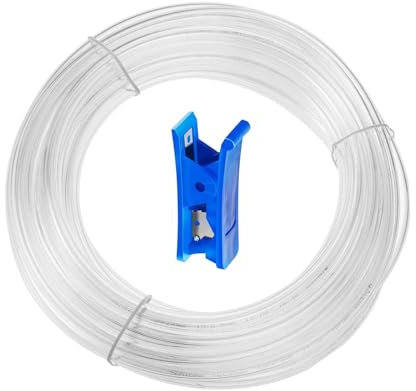 HUAZIZ 12m PU Transparent Air Hose, 12mm OD x 8mm ID, 1 Pcs Cut-Tube
