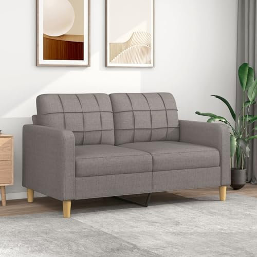 ZEYUAN 2-Sitzer-Sofa Taupe 140 cm Stoff, Sofa Wohnzimmer, Jugendsofa, Relaxsofa, Sofas & Couches, Sofa Für Schlafzimmer, Jugend Kinderzimmer