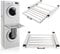 Gekufa Stacking Kit for Washer and Dryer, Stacking Kits with Sliding Shelf for Washing Machine and Tumble Dryer Stacking Shelf with Ratchet Ropes