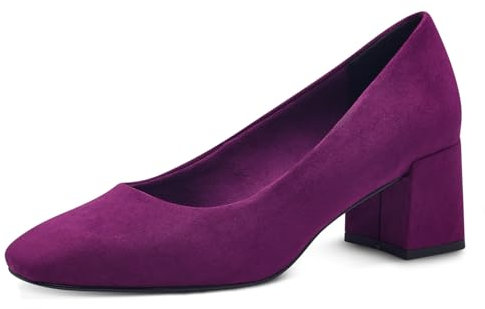 MARCO TOZZI Damen Pumps mit Blockabsatz Vegan, Rosa (Grape), 40 EU