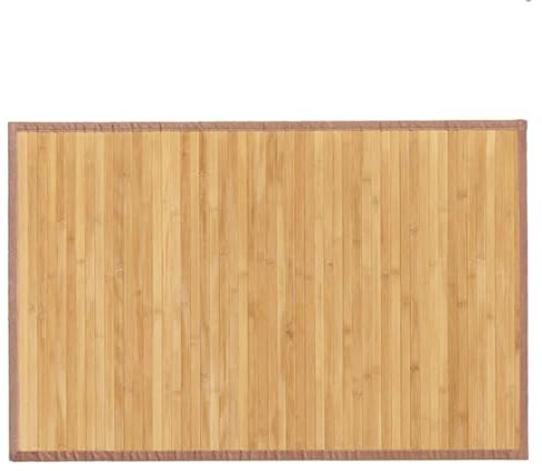 VIRSUS Tappeto da Cucina in Bambù 89000, Misura 60x90 cm, Tappetini in Legno bamboo naturale, Stuoia Impermeabile Antiscivolo Antimacchia, Passatoia per Cucina e Bagno (Legno Naturale)