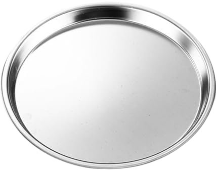 IMIKEYA Edelstahl Teller 18 cm Edelstahl Platten Rund Geschirr Teller Leichte Unbreakable Rundes Geschirr Camping für Abendessen Servier Küche Party