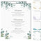 15 Blanko Menükarten für Speisekarten und Getränkekarten für die Hochzeit, Geburtstag, Konfirmation (Eukalyptus 2)