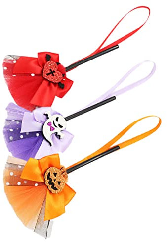 UPKOCH 9 STK Glocken Besen hängen Halloween-Party-Kostüm Besenstiel Kostümzubehör Halloween-Hängebesen Halloween Puppen Halloween Party Hängende Besen-Requisiten Besen Dekoration Metall