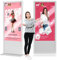MWE 65 Pollici 4K Touchscreen Monitor Pubblicitario con 4 Ruote, LCD Interattive Digitale Display, Android System, Adatto per Negozio al Dettaglio, Ristorante, Centro Commerciale, Bianco