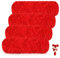 Coopay Samt Chenille Wolle, 400g (4x100g) Velvet Chenillegarn Wolle zum Häkeln&Stricken, Super Flauschige Weicher Babywolle für Kinder, Samtig Chenillewolle für Puppen, Schal, Decke - Rot