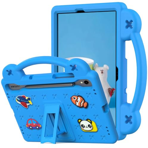 YRH Kids Case for Samsung Galaxy Tab S10 Lite/Tab S10 FE/Tab S9 FE 10.9 inch, EVA Protective Cover with Stand Handle, Red