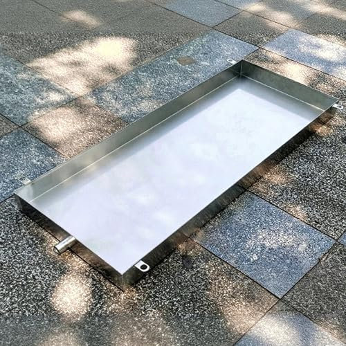 Bac de Vidange Recuperateur d Eau for Climatiseur Bac Condensat Clim Acier Inoxydable Collecteur Universel for Climatiseurs Mini Split et Climatiseur de Fenêtre(90x60cm(36x24in))