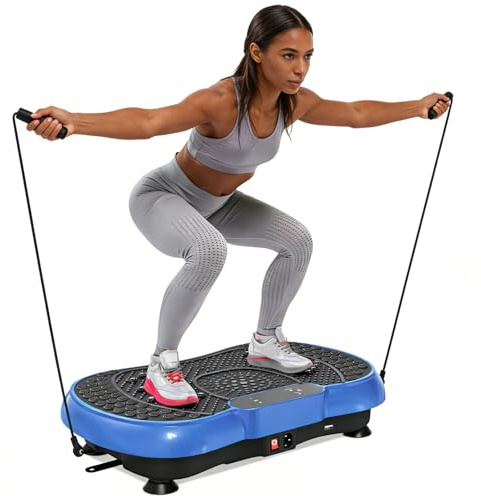 Vibration Plate, Vibration Plate Exercise Machine, Vibration Plate for Lymphatic Drainage, for Weight Loss, 2025 Upgraded Double Motors Vibrating Plate (Indigo)