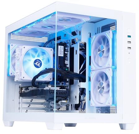 MLOONG Gaming PC AMD Ryzen 5 5500 Desktop, NVIDIA GeForce RTX 3050 6GB Graphics Card, 16GB RAM 1TB NVMe SSD, 650W 80+ PSU, WiFi, Windows 11 Prebuilt Desktop Computer for Gaming & Productivity