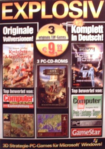 Explosiv - 3 Originale Top-Games Knights & Merchants, 1193 A.D., Earth 2150 - Lost Souls