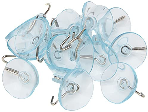 Bulk Hardware BH00023 Paquet de 20 Crochets à ventouse Transparent 25 mm
