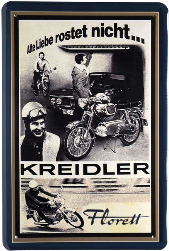 Blechschild Motorrad Kreidler 20 x 30cm Reklame Retro Blech 447