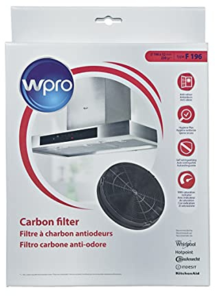 Bauknecht 481281718552 ORIGINAL Kohlefilter Aktivkohlefilter Filter Geruchsfilter Dunstabzugshaube antibakteriell rund Ø 196mm auch Indesit C00090827 C00090697 / Wpro FAC529 Type F196