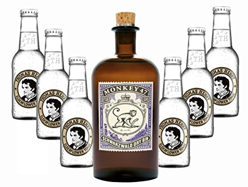 Monkey 47 Schwarzwald Dry Gin & 6 x Thomas Henry Tonic Water 0,2 Liter