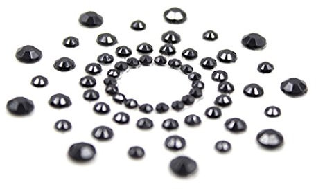 Générique Bijou de Seins, Cache tétons Nipples Strass Noirs