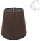 Eastlion Lampenschirm 5.5/Ø14cm Clip-On Lampenschirm for Flachs Kerze Kronleuchter Wandleuchte Pendelleuchte Tischlampe,Braun