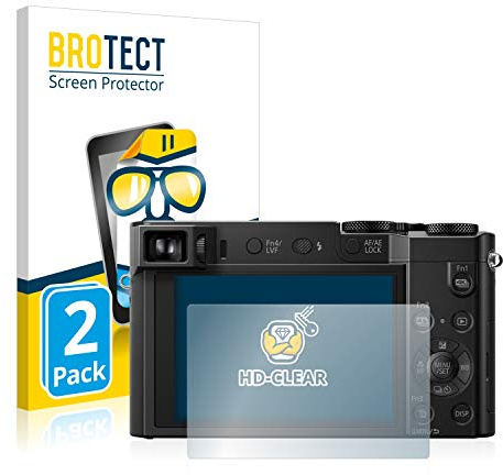 BROTECT 2 Stück Schutzfolie für Panasonic Lumix DMC-TZ100 Displayschutz Folie Made in Germany, Ultra-Klar