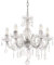 LITECRAFT Marie Therese Chandelier Ceiling Light Crystal Effect 5 Arm - (Polished Chrome, with LED Bulbs)