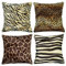CARRIE HOME Weiche Kunstfell-Kissenbezüge mit Leopardenmuster, Tigerstreifen, für Zuhause, Couch, Sofa (4er-Set, 45,7 x 45,7 cm)