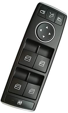 Twowinds - Fensterheberschalter Vorne Links W204 W212 W207, 3-Pin, Schwarz