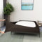 Alyvia Spring Boxspring-Abdeckung, Jersey-Strick dehnbarer Rundumbezug für alle vier Seiten, Bettrock für Hotel und Zuhause, King/California-King, Braun