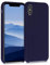 kwmobile Hülle kompatibel mit Apple iPhone X Hülle - Silikon Handy Case - Handyhülle weiche Oberfläche - kabelloses Laden - Deep Ocean