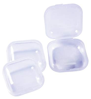 FSSTUD 20 PCS Transparent Plastic Empty Earplugs Case Earplugs Box Storage Case