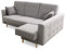 Robin Hilton Ecksofa mit Schlaffunktion Bettkasten 2 Kissen Sofa L-Form Schlafsofa Freistehende Eckcouch Schlafcouch Wohnzimmermöbel Wohnlandschaft Rechts Silber