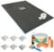 Wetroom Shower Tray with Waste & Tanking Kit (1200 x 900 x 20mm - Centre, Droplets)