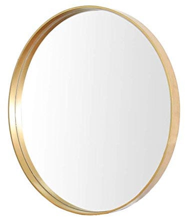 SLRMKK MIRROR-1 Large Bathroom Wall Mirror, Round Framed Vanity Mirror, Makeup Nordic Wrought Iron Gold/black