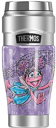 Sesame Street Abby Character THERMOS STAINLESS KING Stainless Steel Travel Tumbler, Vacuum insulated & Double Wall, 16oz