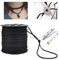 STCRERAG 90m Wildleder Kordel Lederschnur mit Weiches Band Wildleder Schnur Schwarz Veloursband 3 mm Breit Kunstleder Wildlederband Faux Wildleder Schnur für Schmuck Herstellung Basteln Armbänder
