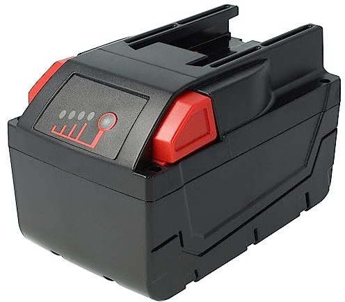 EXTENSILO Batterie Remplacement pour AEG/Milwaukee M28, M28B, M28BX, 4932352732, M28 B pour Outil électrique aspirateur (5000 mAh, Li-ION, 28 V)