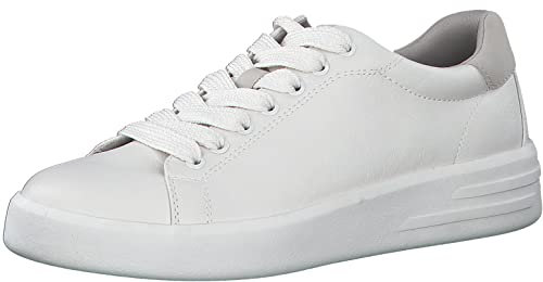 Tamaris Damen Bequemschuhe, Frauen Schnürschuhe,Wechselfußbett,straßenschuhe,Strassenschuhe,Schnuerung,lace-up Shoes,White Uni,38 EU